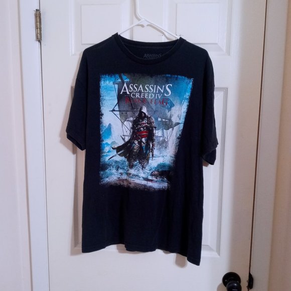 Assassin's Creed IV Black Flag Video Game Promo Graphic T-Shirt Men's XL - Picture 1 of 4